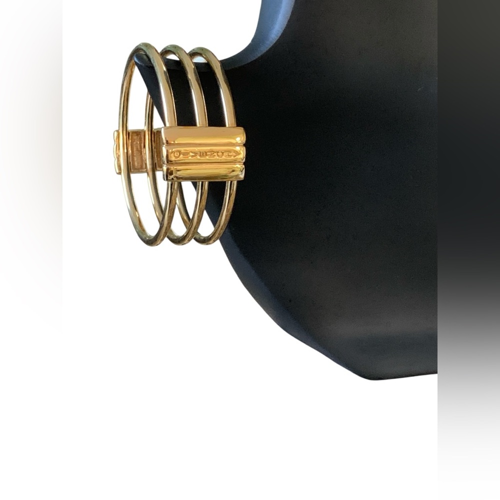 Givenchy Vintage Gold-Plated Three-Row Bangle Bracelet - Picture 8 of 9